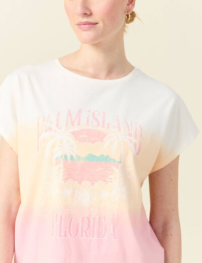 T-shirt éco-responsable rose pastel femme