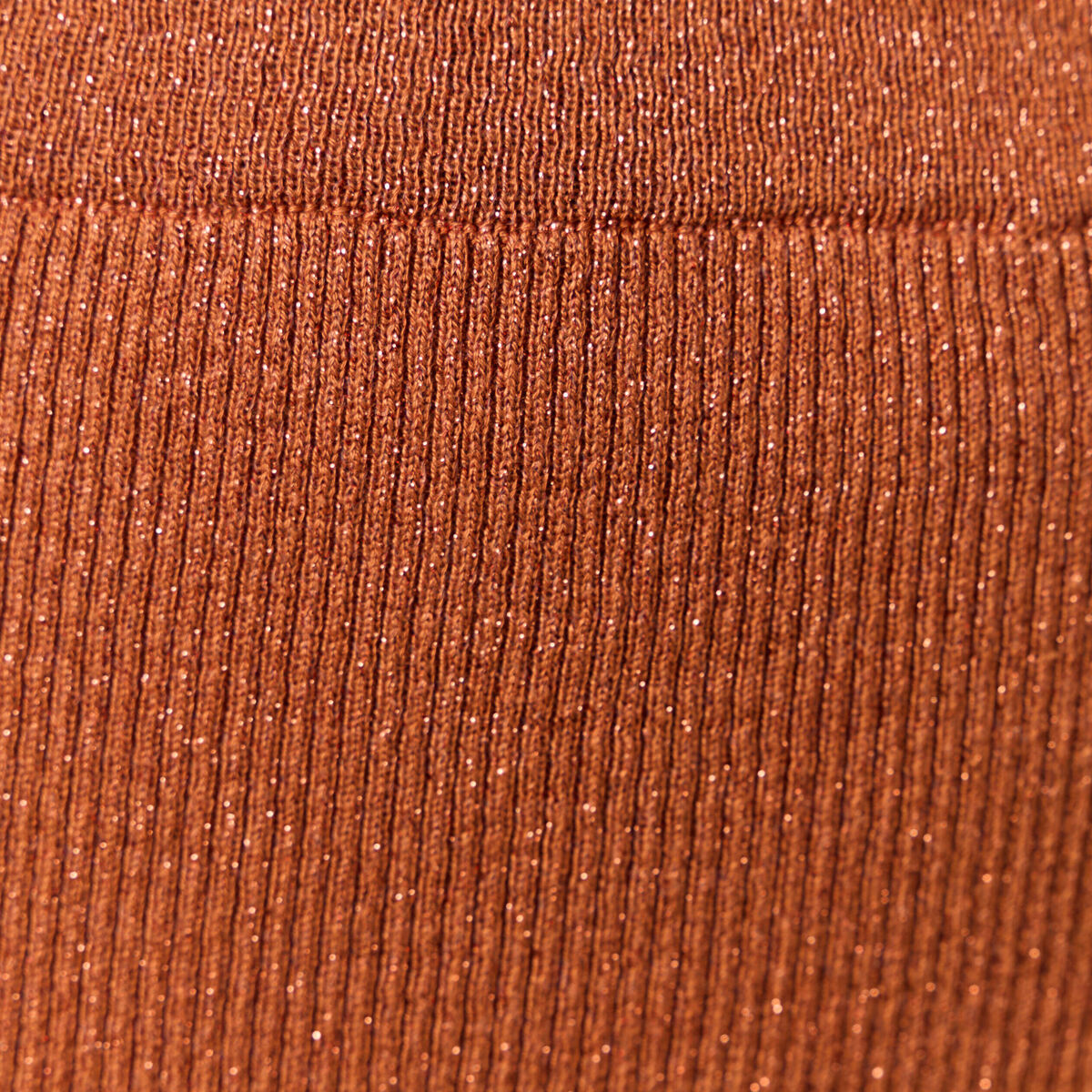 Jupe longue ajustée en tricot orange foncé femme