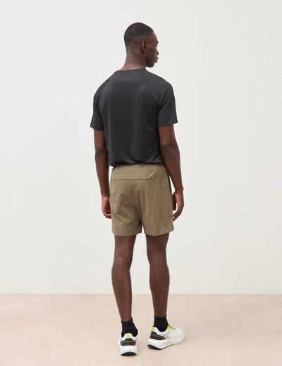 Short doubl&eacute; taupe homme
