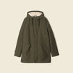 Parka droite à capuche vert kaki homme
