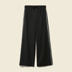 Pantalon taille haute fluide noir femme