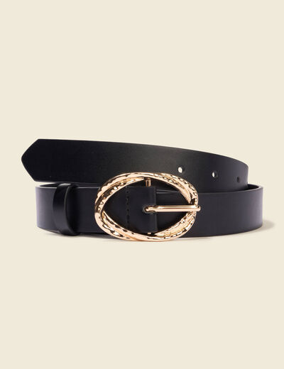 Ceinture fine noir femme