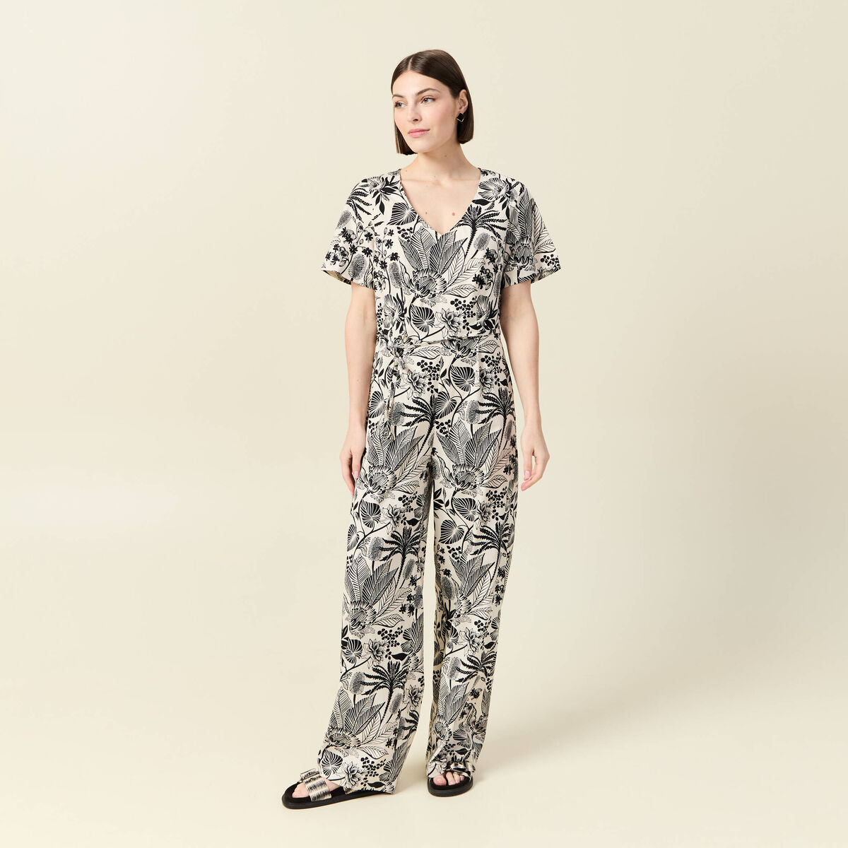 Combinaison pantalon blanc femme