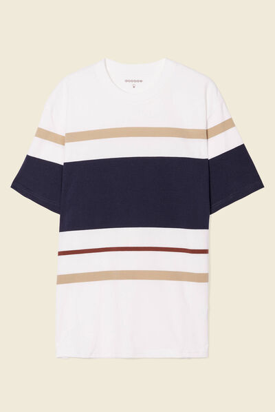 T-shirt manches courtes bleu marine homme