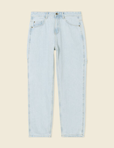 Jeans large charpentier denim bleach homme