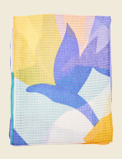 Foulard bleu electrique femme