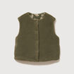 Gilet sans manches r&eacute;versible vert kaki femme