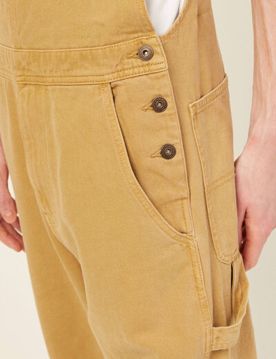 Salopette large beige homme