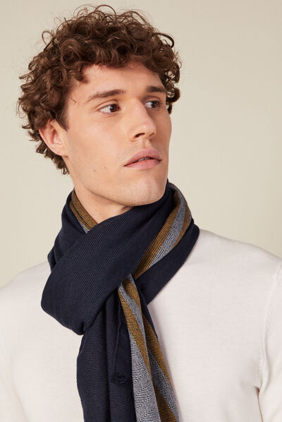 Foulard bleu marine homme