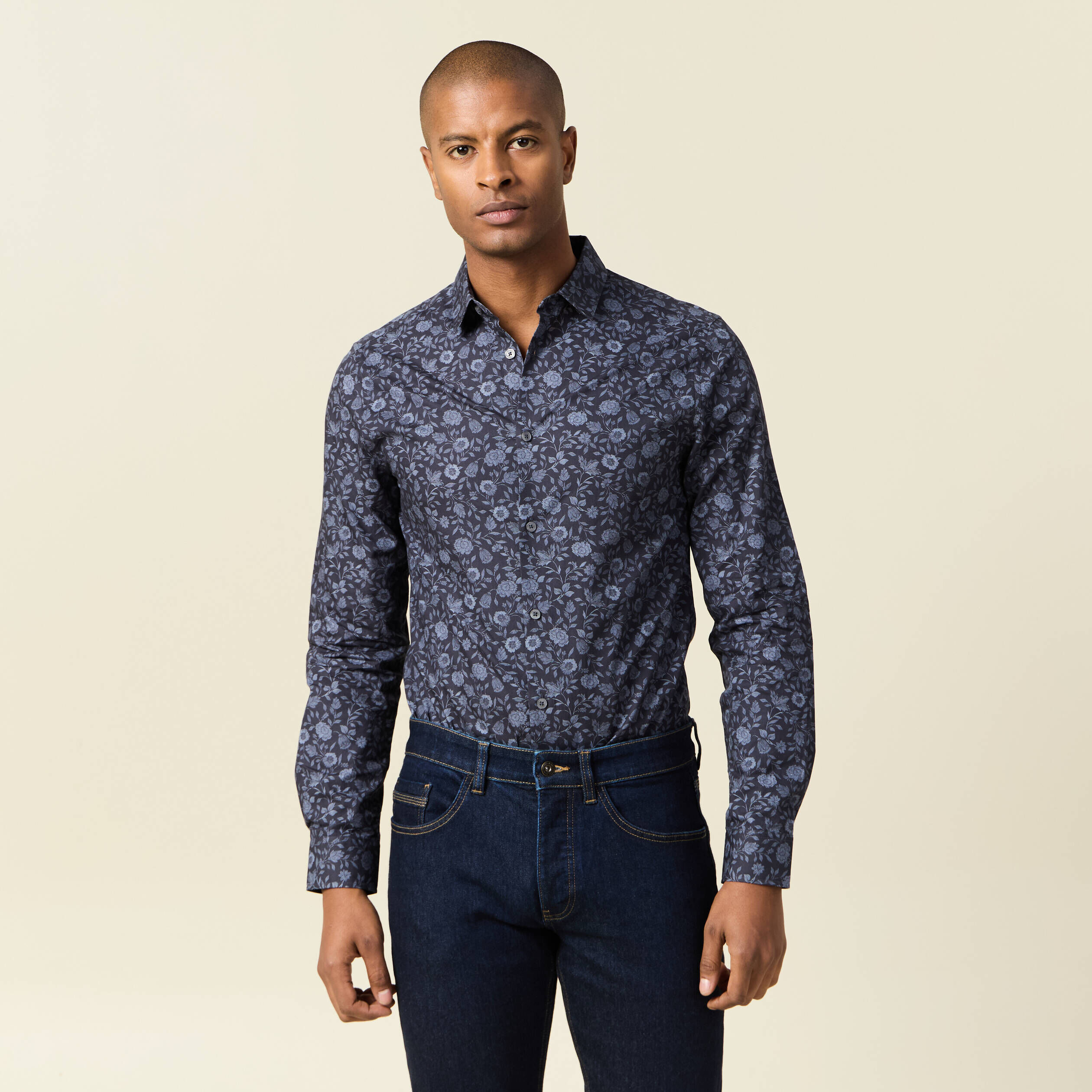 Chemise Homme Beretta - Taille XL - Bleu - Coton - Manches Longues - Fabriquée En Italie