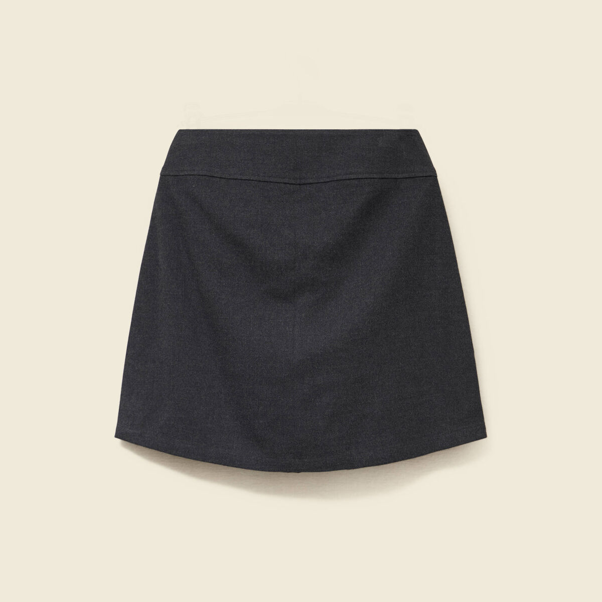 Jupe-short pliss&eacute;e gris femme
