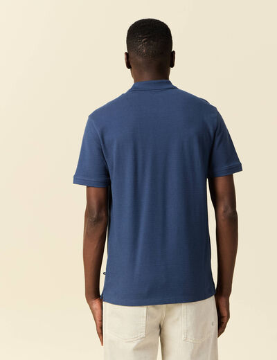 Polo éco-responsable bleu foncé homme