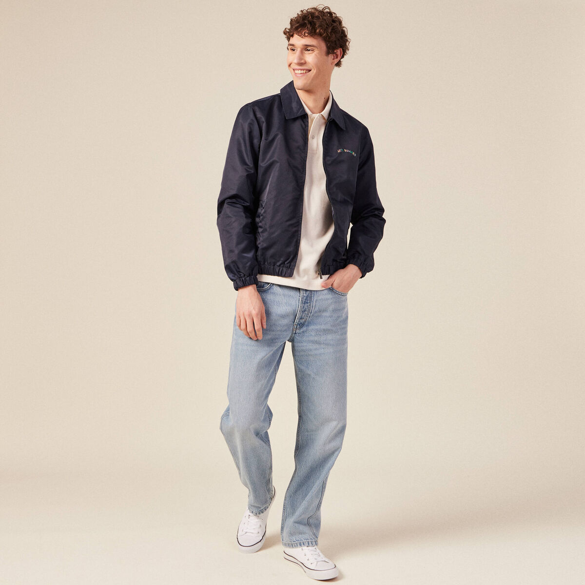 Blouson éco-responsable bleu marine homme