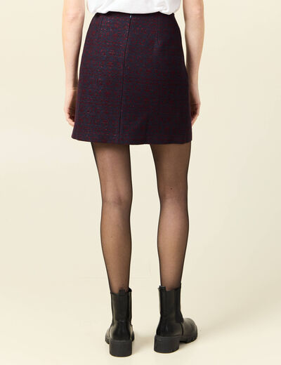 Jupe droite bleu marine femme