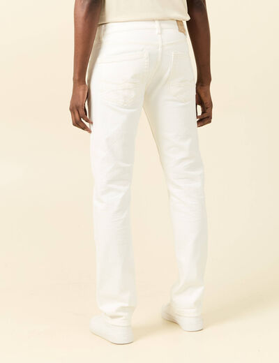 Jeans éco-responsable straight denim blanc homme