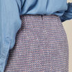 Jupe trapèze bleu lavande femme