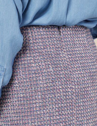 Jupe trapèze bleu lavande femme