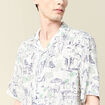 Chemise manches courtes fluide blanc homme