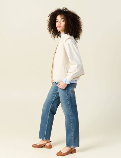 Gilet éco-responsable ecru femme