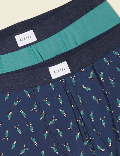 Lot 2 boxers vert homme