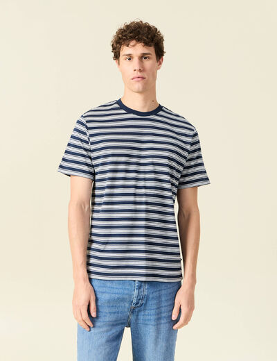 T-shirt manches courtes bleu marine homme