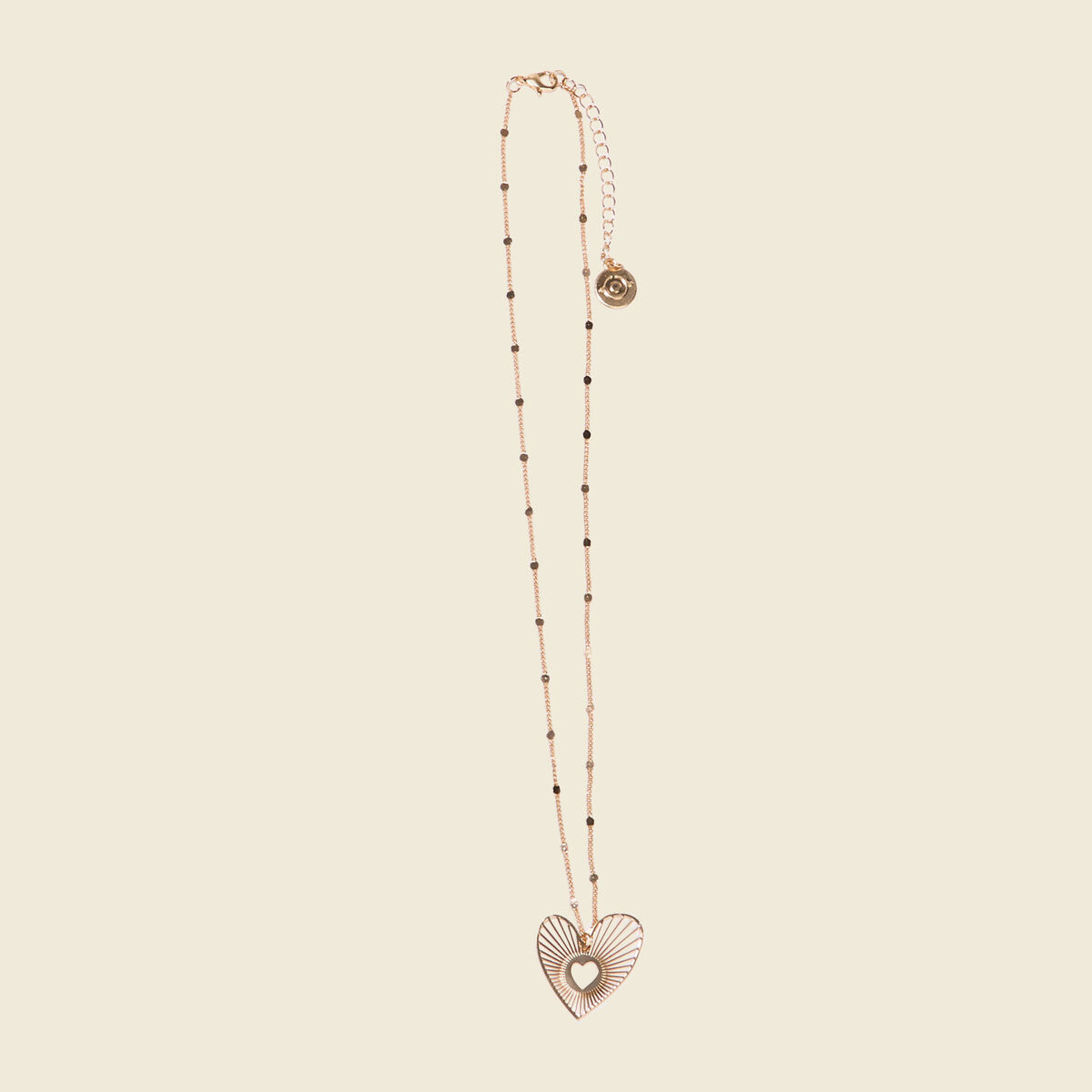 Collier pendentif coeur couleur or femme