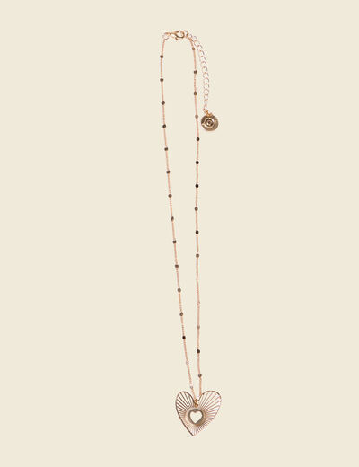Collier pendentif coeur couleur or femme
