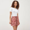 Short taille haute marron cognac femme