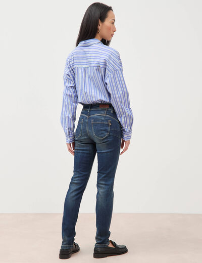 Jeans skinny push up 7/8&egrave;me denim brut femme