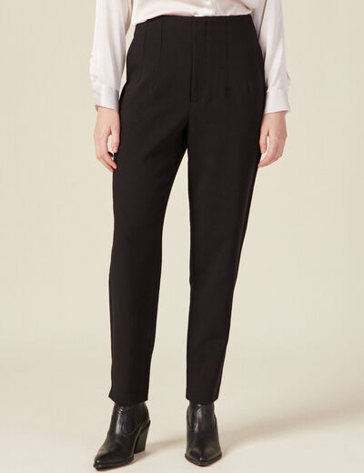Pantalon cigarette noir femme