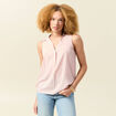 Blouse sans manches rose clair femme
