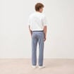 Pantalon straight longueur 32 ceinture bleu gris homme