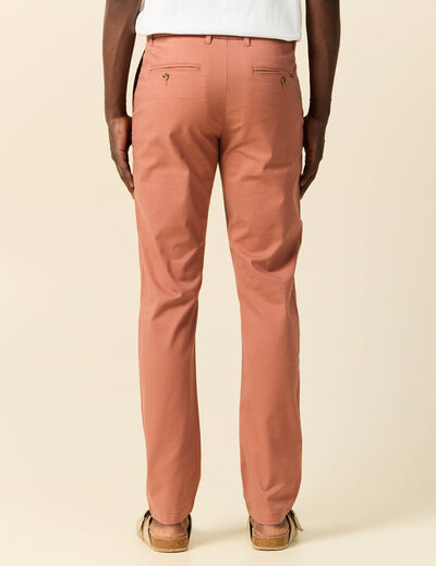 Pantalon slim Instinct chino vieux rose homme