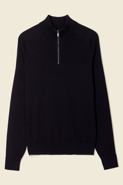 Pull manches longues noir homme