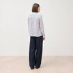 Chemise droite manches longues bleu ciel femme