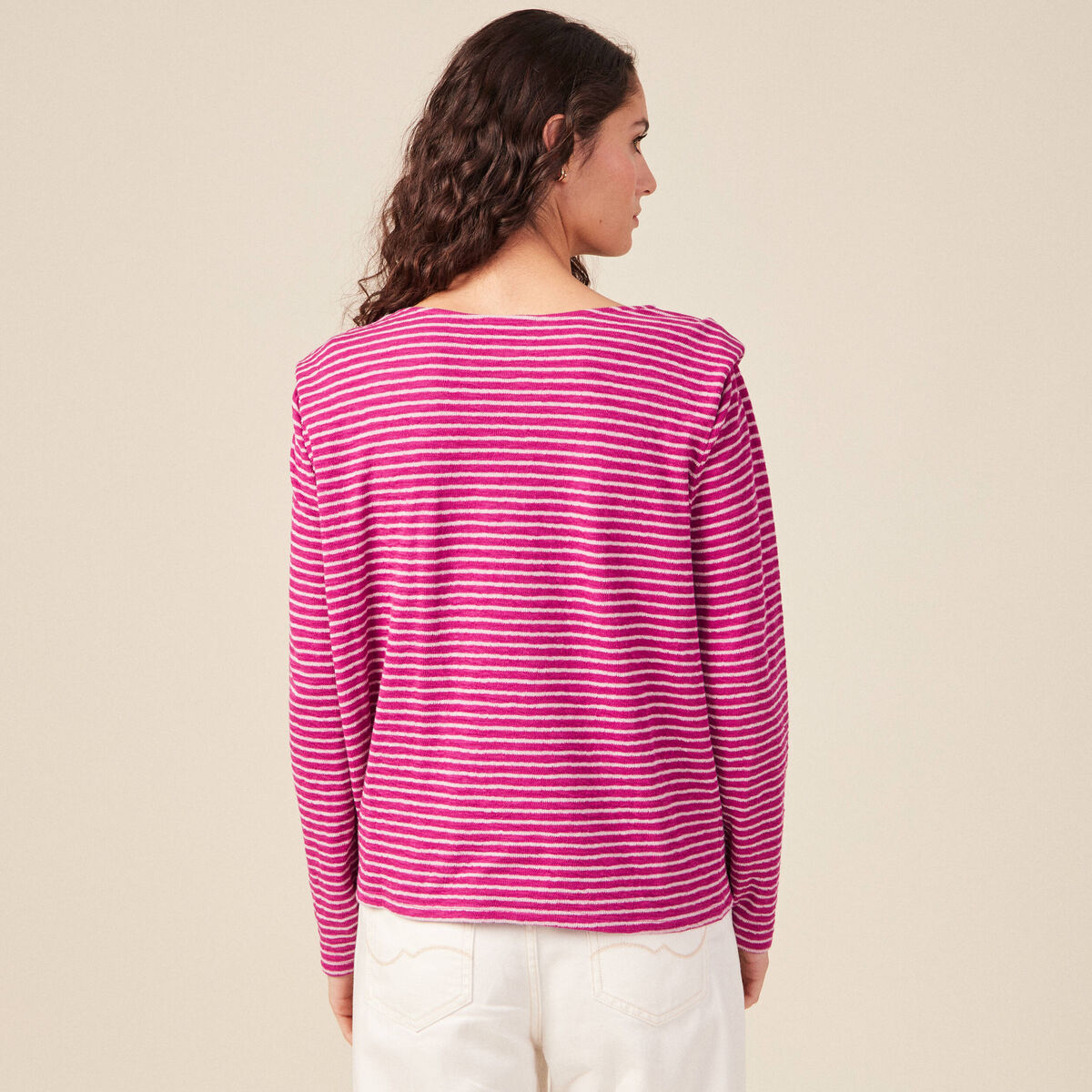 T-shirt manches longues violet clair femme