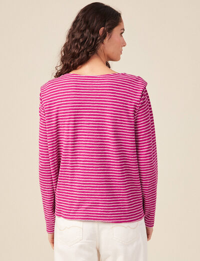 T-shirt manches longues violet clair femme