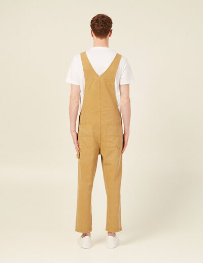 Salopette large beige homme