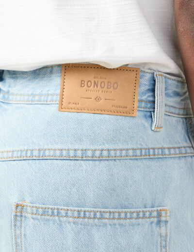 Jeans large charpentier denim bleach homme