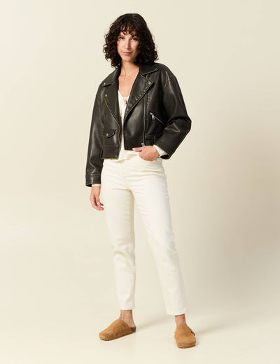 Blouse manches longues creme femme