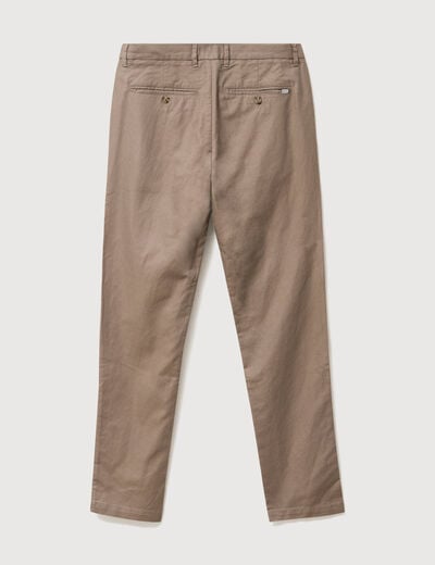Pantalon chino taupe homme