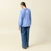 Blouse manches longues denim baby bleu femme