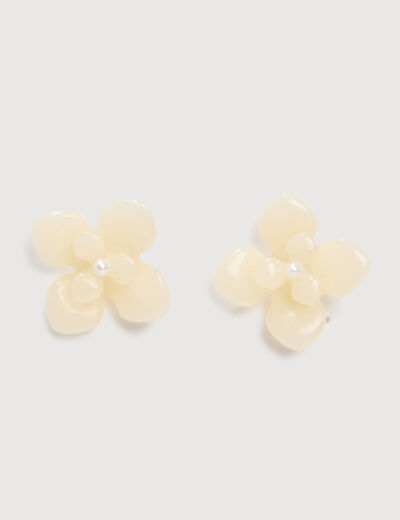 Boucles d'oreilles blanc femme