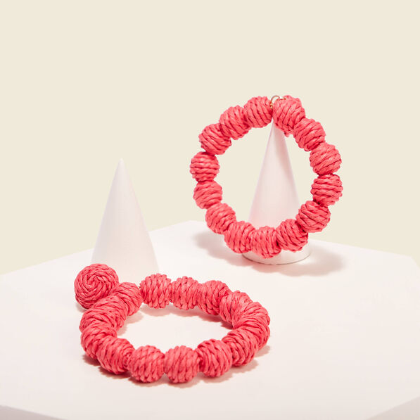 boucles doreilles pendantes rose fushia femme Boucles d'oreilles pendantes rose fushia femme