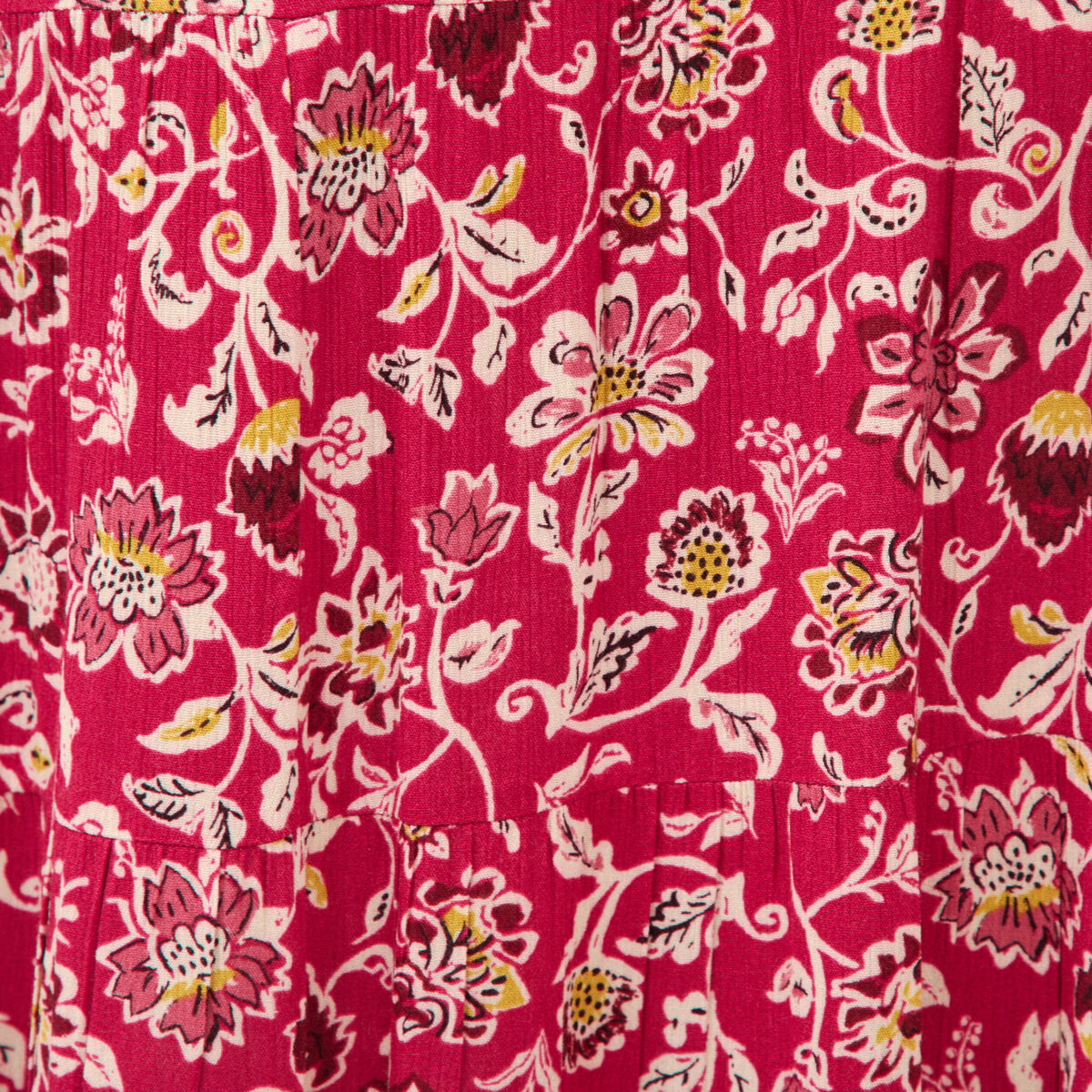 Jupe fluide rouge cerise femme