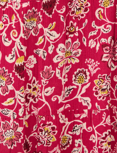 Jupe fluide rouge cerise femme