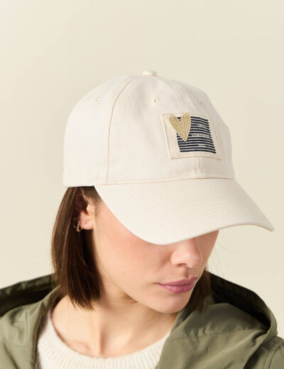 Casquette creme femme