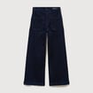 Jeans large taille haute denim brut rinse femme