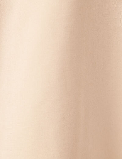 Trench droit long déperlant beige femme
