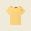 T-shirt manches courtes jaune femme